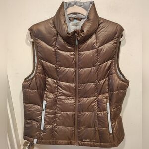 Wind River Women's Brown Down Filled Puffer Vest XL Gorpcore Packable Outdoor